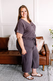 Make It Happen Dressy Jumpsuit in Mahogany