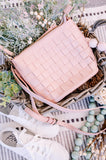 Carry Me Home Basket Crossbody Purse In Pink Ballet Slipper By Joy Susan